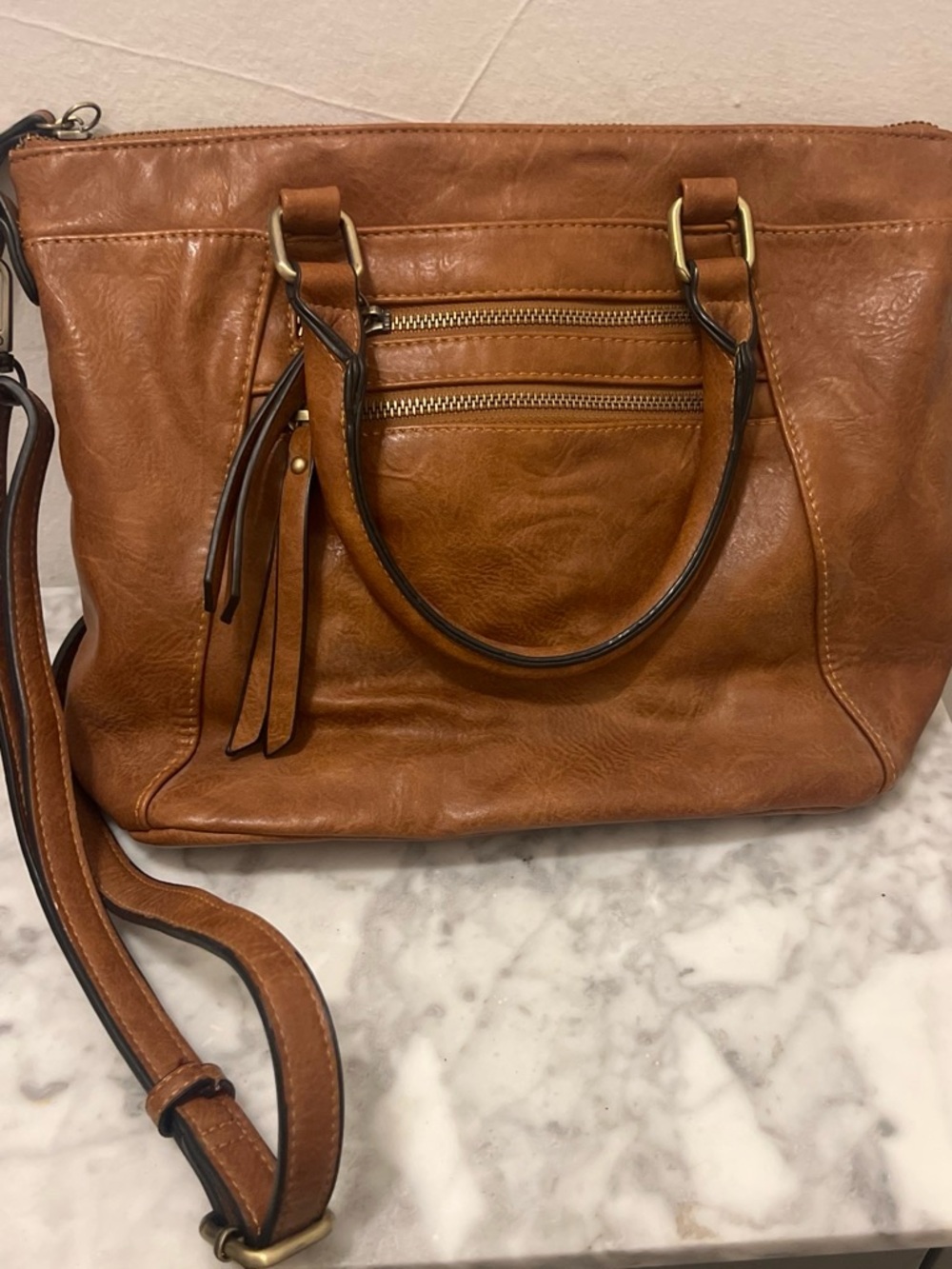 Madison West Faux Leather Hobo Satchel